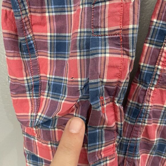 USPA US Polo Assn. Denim Co Shirt Mens XL Long Sleeve Red Plaid Button Up Casual - Picture 4 of 12